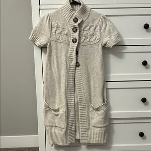 Gap Cream Knit Cardigan with Button Details